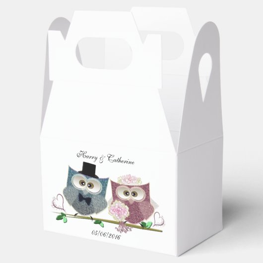 可愛いフクロウ結婚ズが登場 フェイバーボックス (オープン)