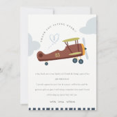 可愛いフライオーバーフライトクラウドブルーハート誕生日 サンキューカード (正面)