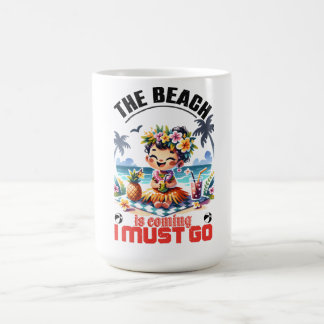 可愛いフラガールサマー来は行かなければならない – トロピック コーヒーマグカップ