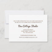 可愛いフラッグ&フラワーのご注文ありがとうございます サンキューカード (裏面)