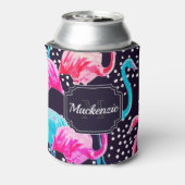 可愛いフラミンゴ柄 缶クーラー (缶裏面)