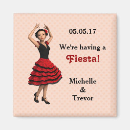 可愛いフラメンコパーソナライズされたダンサー マグネット