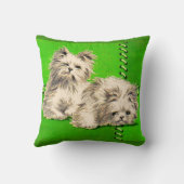 可愛いフラワードッグプリント クッション (裏面)