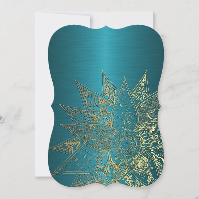 可愛いフラワーヘナ手描きデザイン (正面)