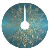 可愛いフラワーヘナ手描きデザイン ブラッシュドポリエステルツリースカート (正面)