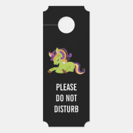 可愛いフランケンシュタイン・ユニコーンハロウィンを邪魔するな ドアノブサイン