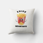 可愛いフランスのフライ漫画フード付きスウェットシャツ&ティーおもしろい – 食べ物 クッション (裏面)