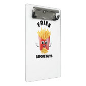 可愛いフランスのフライ漫画フード付きスウェットシャツ&ティーおもしろい – 食べ物 ミニクリップボード (アングル)