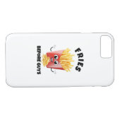 可愛いフランスのフライ漫画フード付きスウェットシャツ&ティーおもしろい – 食べ物 Case-Mate iPhoneケース (裏面(横))