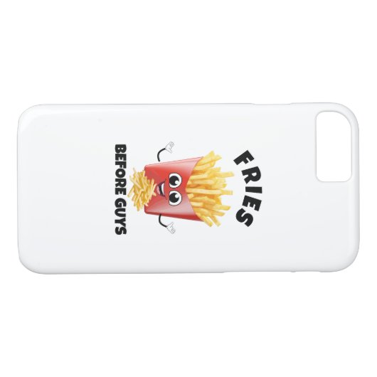 可愛いフランスのフライ漫画フード付きスウェットシャツ&ティーおもしろい – 食べ物 Case-Mate iPhoneケース (裏面(横))