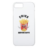 可愛いフランスのフライ漫画フード付きスウェットシャツ&ティーおもしろい – 食べ物 Case-Mate iPhoneケース (裏面)