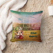 可愛いフランスのブルドッグのカルターバックスタジアムアニメ クッション (ブランケット)