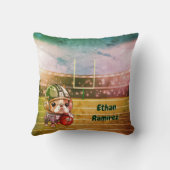 可愛いフランスのブルドッグのカルターバックスタジアムアニメ クッション (裏面)