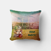 可愛いフランスのブルドッグのカルターバックスタジアムアニメ クッション (正面)