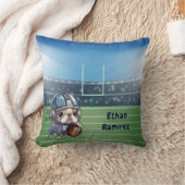 可愛いフランスのブルドッグのカルターバックスタジアムアニメ クッション (ブランケット)