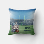 可愛いフランスのブルドッグのカルターバックスタジアムアニメ クッション (裏面)