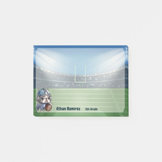 可愛いフランスのブルドッグのカルターバックスタジアムアニメ ポストイット (正面)