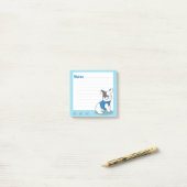 可愛いフランスのブルドッグのポストイットのノート ポストイット (デスク上)