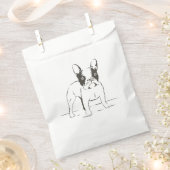 可愛いフランスのブルドッグパピードフレンチーパーティー フェイバーバッグ (クリップ留めされた状態)