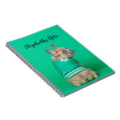 可愛いフランスのブルドッグパーソナライズされた ノートブック (右側)