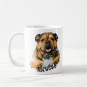 可愛いフランスのブルドッグ写真 コーヒーマグカップ (左)