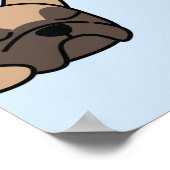 可愛いフランスのブルドッグ子犬の眠るシームレスなパター ポスター (角)