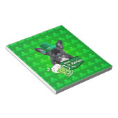 可愛いフランスのブルドッグ子犬ハットセントパトリックの日 ノートパッド (アングル)