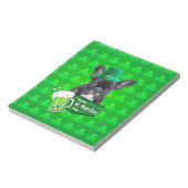 可愛いフランスのブルドッグ子犬ハットセントパトリックの日 ノートパッド (回転)