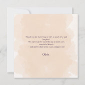 可愛いフランスのブルドッグ子犬ピンクバルーンベビーシャワー サンキューカード (裏面)