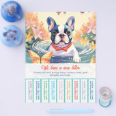 可愛いフランスのブルドッグ子犬フライヤー チラシ (シングル)