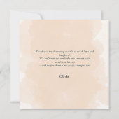 可愛いフランスのブルドッグ子犬ブルームーンベイビーシャワー サンキューカード (裏面)