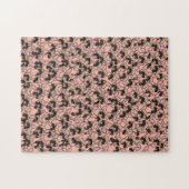 可愛いフランスのブルドッグ柄の極端な困難 ジグソーパズル (横)