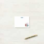 可愛いフランスの愛犬、服を着た動物、おもしろい誕生日 ポストイット (デスク上)