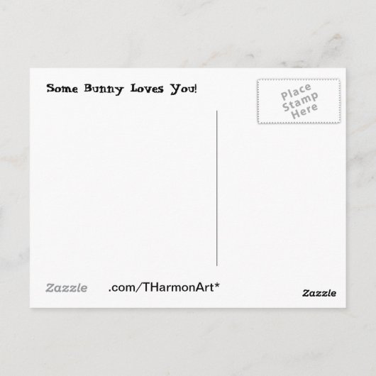 可愛いフランダース巨人いくつかのバニーはあなたを愛している！ ポストカード (裏面)