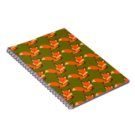 可愛いフリートカートゥーンキツネノート ノートブック (右側)