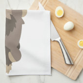 可愛いフリートカートウルフキッチンタオル キッチンタオル (四つ折り)