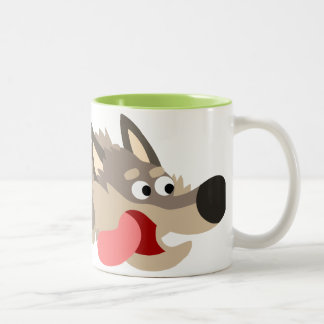 可愛いフリートカートウルフマグカップ ツートーンマグカップ