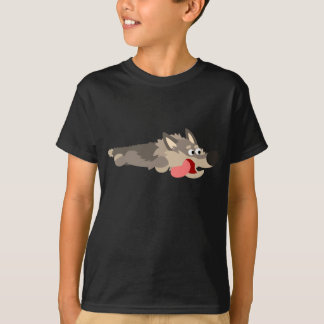 可愛いフリート漫画ウルフの子供Tシャツ Tシャツ