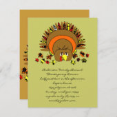 可愛いフルカラートルコ 招待状 (正面/裏面)