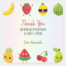 可愛いフルーツありがとうお誕生日パーティー初め