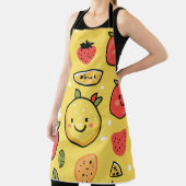 可愛いフルーツパターンのデザインテーマ エプロン (インサイチュ)