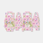 可愛いフレンドリー恐竜の女の子誕生日赤ちゃんシャワー フェイバーボックス (折り畳みなし)