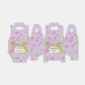 可愛いフレンドリー恐竜の女の子誕生日赤ちゃんシャワー フェイバーボックス (折り畳みなし)