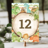 可愛いフレンドリー恐竜の赤ちゃんシャワー1st誕生日 テーブルナンバー