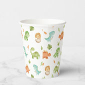 可愛いフレンドリー恐竜パーティーTレックス気管支索 紙コップ (右)