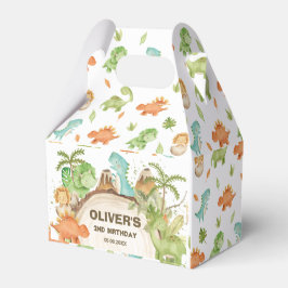 可愛いフレンドリー恐竜1歳の誕生日の赤ちゃんシャワー フェイバーボックス