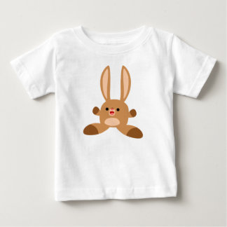 可愛いフレンドリー漫画うさぎベビーTシャツ ベビーTシャツ