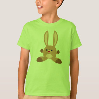 可愛いフレンドリー漫画のうさぎ子供用Tシャツ Tシャツ