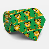 可愛いフレンドリー漫画ジャガーのネクタイ ネクタイ (ロール)