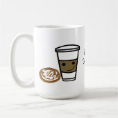 可愛いフレーズ入りコーヒーとスイーツ コーヒーマグカップ (左)